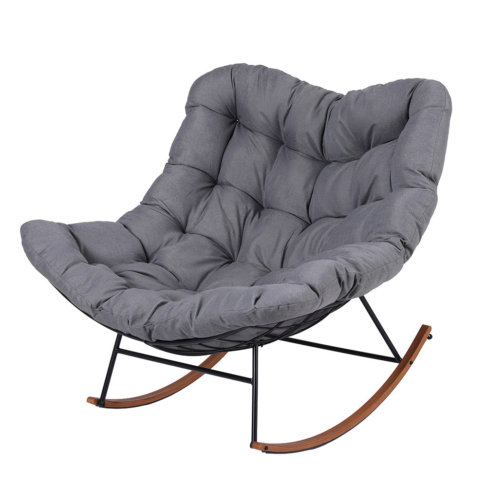 Gardeon Outdoor Rocking Chair Furniture Papasan Recliner Garden Patio Lounge Setting