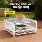 Gardeon 4 Seater Outdoor Sofa Set 5PCS Table Chair Set Garden Patio Furniture