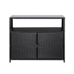 Gardeon Outdoor Storage Cabinet Box Garage Wicker Shed Tools Shelf Chest Garden