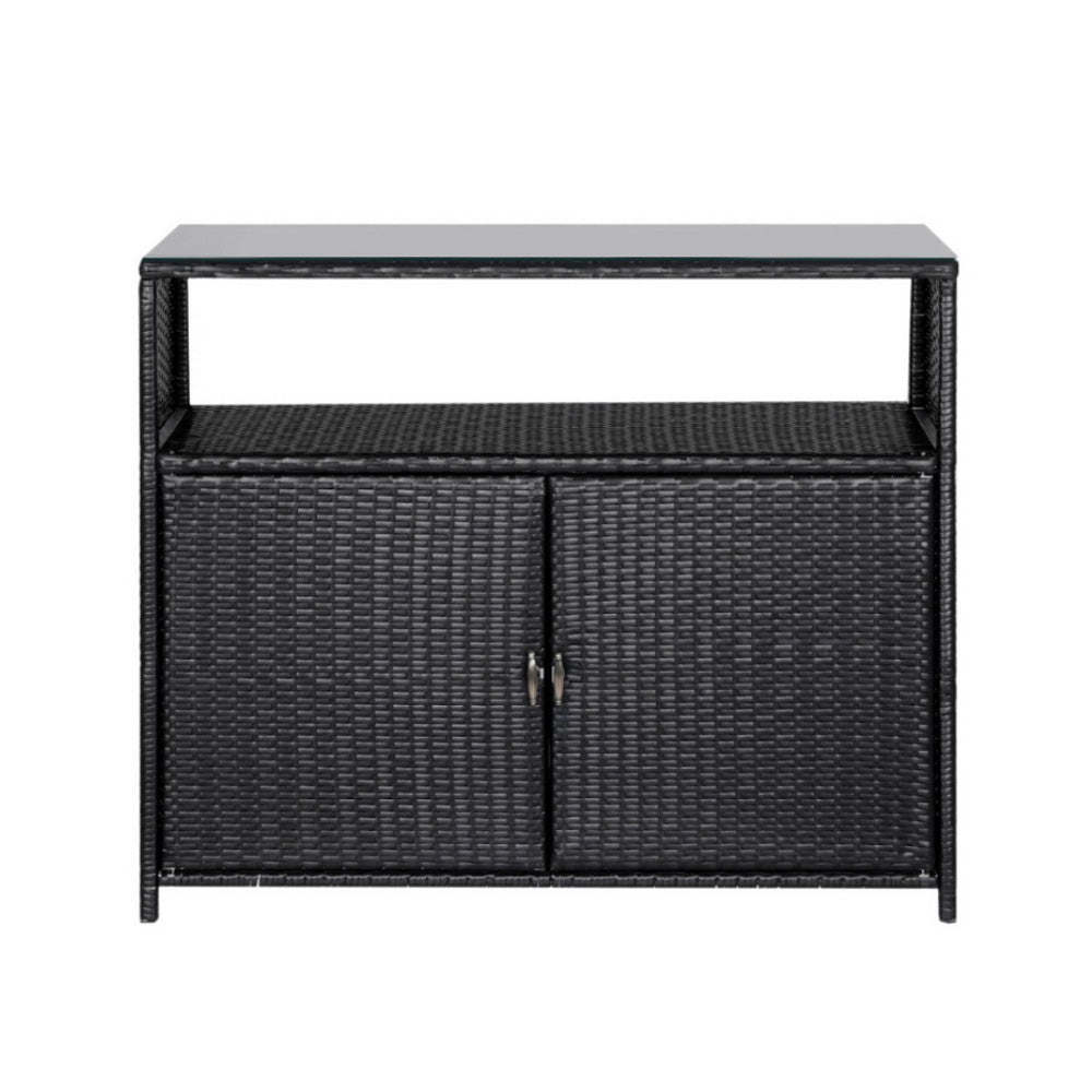 Gardeon Outdoor Storage Cabinet Box Garage Wicker Shed Tools Shelf Chest Garden