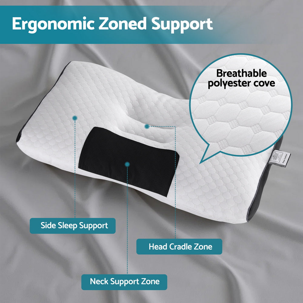 Giselle Bedding Contour Pillow Ergonomic Neck Pillow 48X73CM
