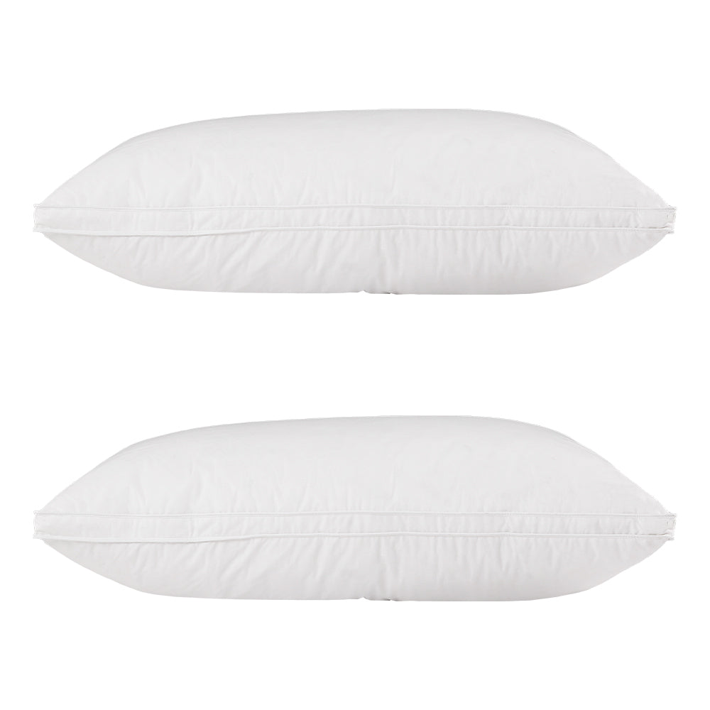 Giselle Bedding Goose Feather Down Pillow Luxury Twin Pack