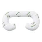 Giselle Bedding Pregnancy Pillow for Side Sleepers C-Shaped Body Pillow with Bamboo Fiber Cover, Maternity Pillow for Full Body Support, Belly and Waist Comfort