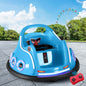 Kids Ride On Car Bumper Electric Toys Cars Light Remote Angry Birds Sticker Blue