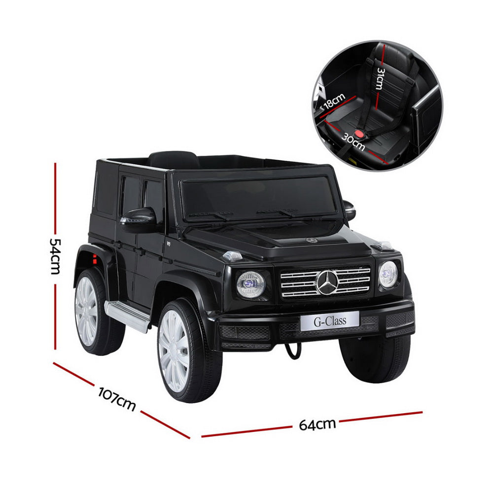 Kids Ride On Car Licensed Mercedes-Benz G500 Electric Toys Horn Remote 12V Black