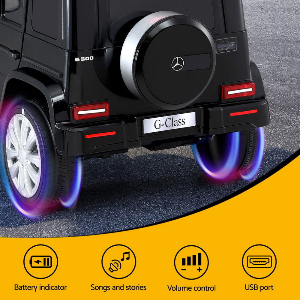 Kids Ride On Car Licensed Mercedes-Benz G500 Electric Toys Horn Remote 12V Black