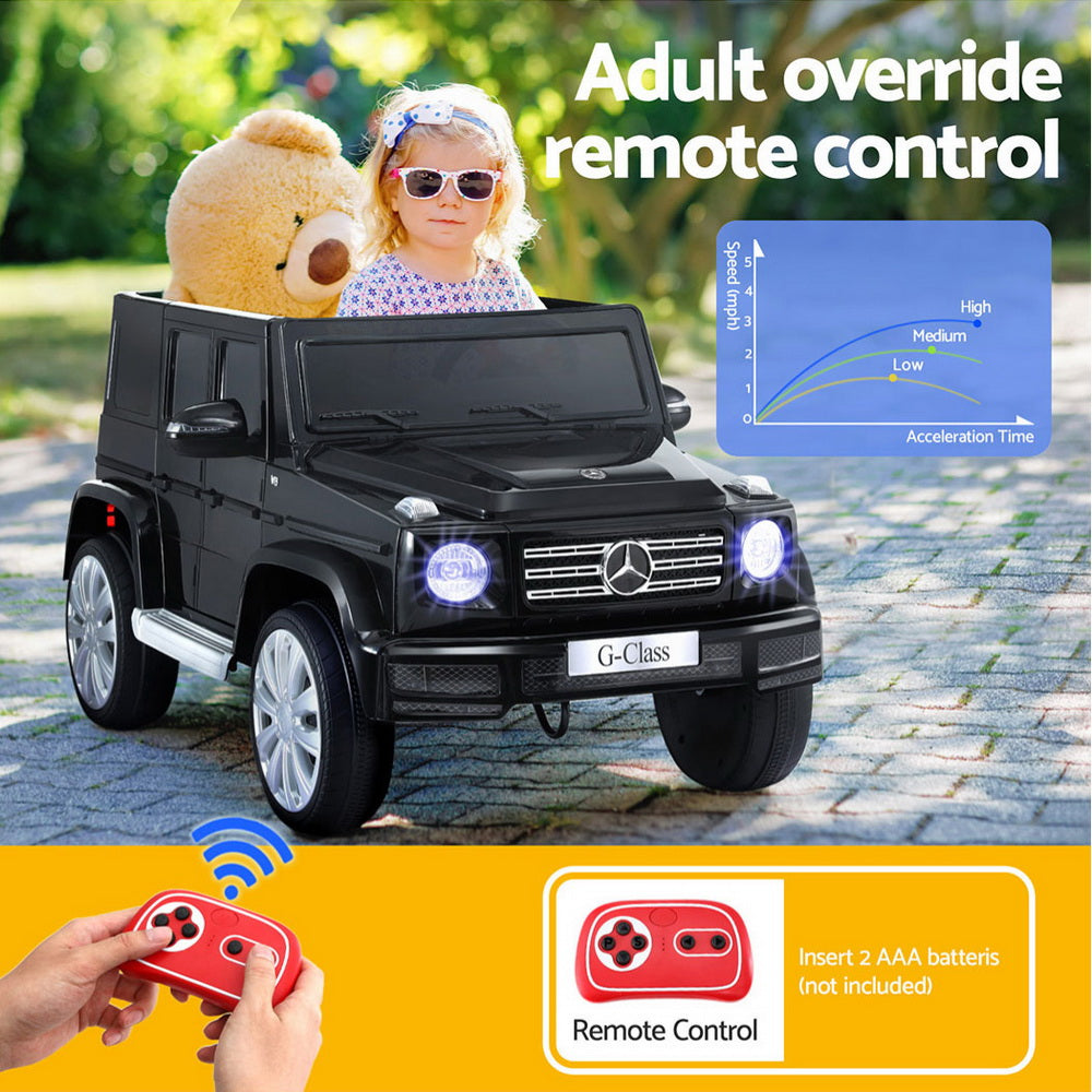 Kids Ride On Car Licensed Mercedes-Benz G500 Electric Toys Horn Remote 12V Black