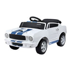 Kids Electric Ride On Car Licensed GT350 Outdoor Toys Cars Music Remote White