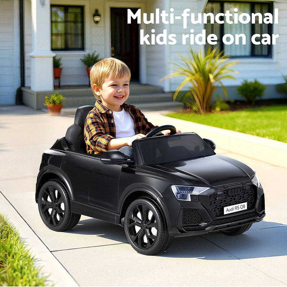 Kids Ride On Car Licensed RSQ8 Electric Toy Black Remote 12V Cars Black
