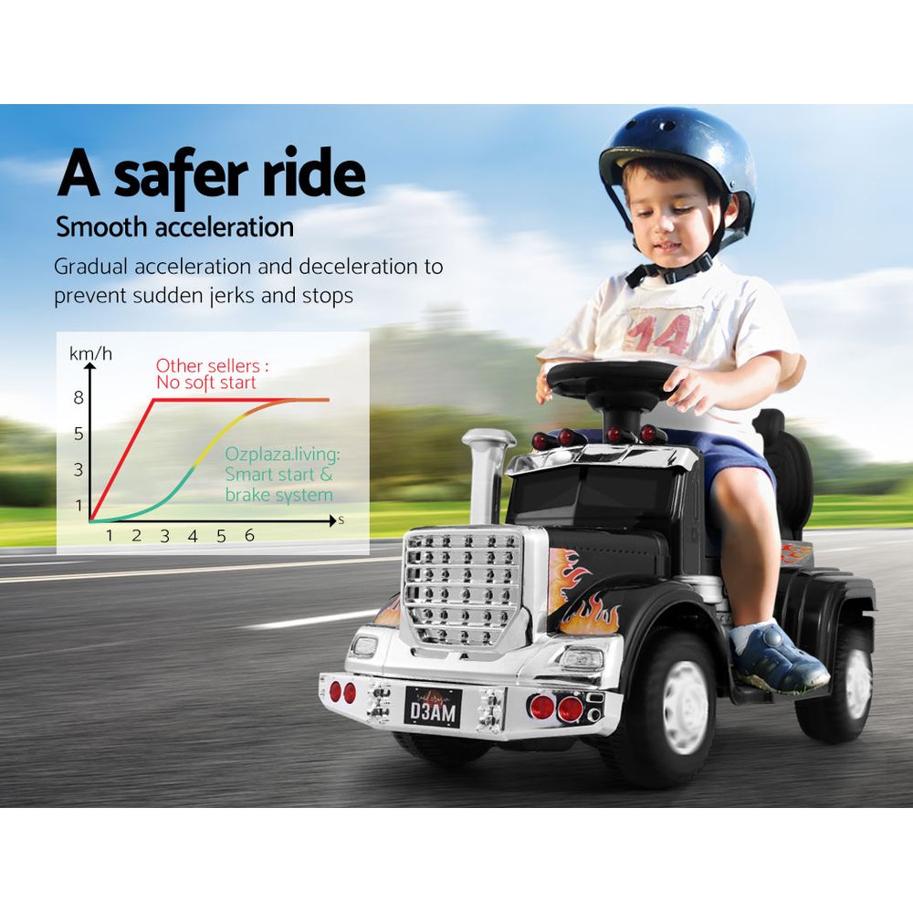Rigo Kids Electric Ride On Car Truck Motorcycle Motorbike Toy Cars 6V Black