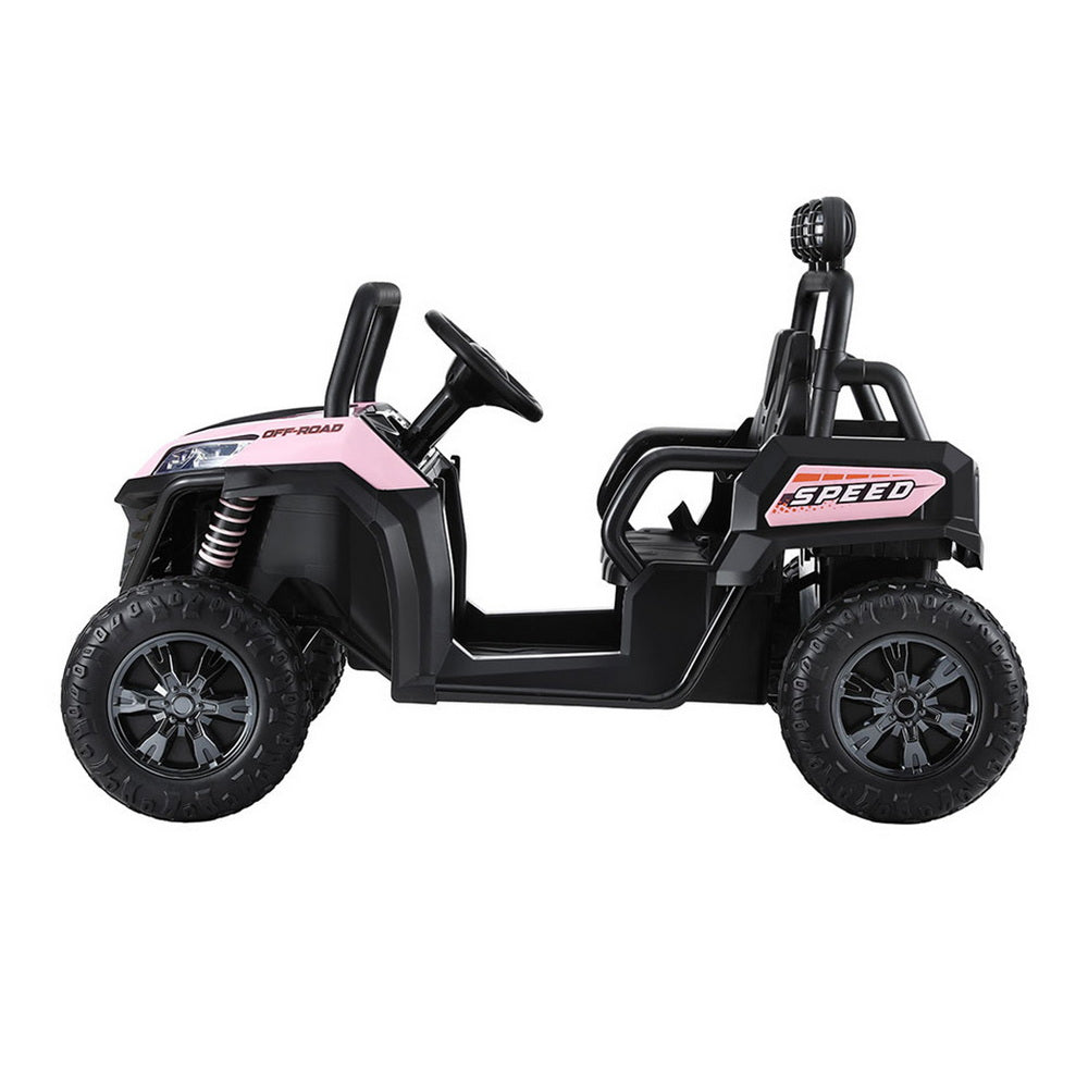 Rigo Kids Ride On Car Electric Toys Cars Headlight Music Remote Control Pink
