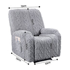 Artiss Recliner Chair Covers with Storage Side Pockets Grey