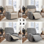 Artiss Recliner Chair Covers with Storage Side Pockets Grey
