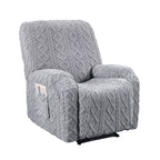 Artiss Recliner Chair Covers with Storage Side Pockets Grey