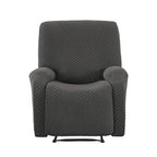 Artiss Recliner Chair Covers with Storage Side Pockets Grey Fabric