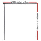 Artiss Room Divider Curtain Rod Extendable Black