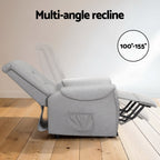 Artiss Recliner Chair Lift Assist Chair Leather Grey