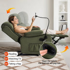 Artiss Recliner Chair Heated Massage Chair with Phone Holder Velvet