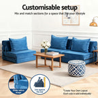 Artiss Convertible Folding Sofa Bed Armless Lounger Foam Floor Sofas Futons Couches