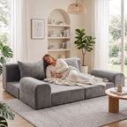 Artiss 5-in-1 Convertible Sofa Bed Floor Mattress Modular Boneless Curved Couch