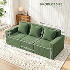 Artiss Modular 3-Seater Sofa Bed Convertible Sectional Floor Couch with Deep Seat