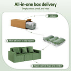 Artiss Modular 3-Seater Sofa Bed Convertible Sectional Floor Couch with Deep Seat