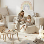 Artiss Folding Sofa Bed Floor Couch 2-in-1 Convertible Futon Loveseat Beige