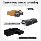 Artiss Modular Sectional Sofa Bed Convertible L-Shaped Couch with Deep Seat for Living Room