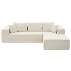 Artiss Modular Sectional Sofa 4-Seater L-Shaped Boneless Sofa Bed Chaise Lounge