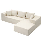 Artiss Modular Sectional Sofa 4-Seater L-Shaped Boneless Sofa Bed Chaise Lounge