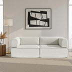Artiss Convertible Folding Sofa Bed Pull Out Mattress Sleeper Couch Corduroy Beige