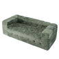 Artiss Comfort Boneless Sofa for Living Room Green Luxury Chenille