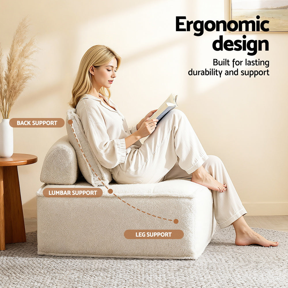 Artiss 2 Floor Sofa Lounge Chair with Pillow