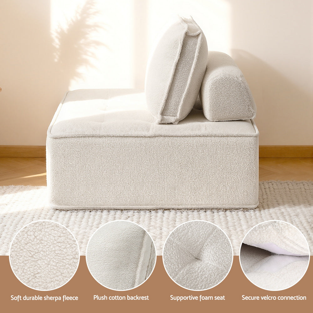Artiss 2 Floor Sofa Lounge Chair with Pillow
