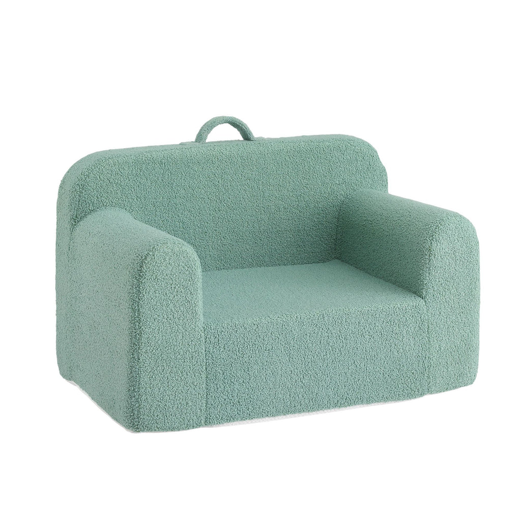 Artiss Kids Sofa Toddler Foam Couch with Carry Handle Mint Green