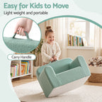 Artiss Kids Sofa Toddler Foam Couch with Carry Handle Mint Green