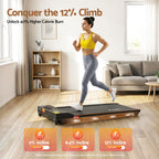 Artiss 100cm Standing Desk Treadmill Motorised Natural Wood