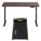 Artiss 140cm Standing Desk Treadmill Motorised Rustic Brown