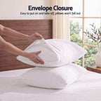 Giselle Queen 500TC Cotton 4Pcs Sheet Set with 40cm Extra Deep Pocket for Thick Mattresses Sateen Weave for Sweaty Nights White