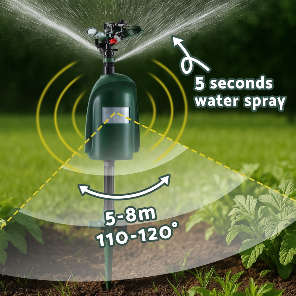 Gardeon Snake Repeller Outdoor Water Sprinkler Animal Deterrent