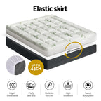 Giselle Bedding Pillowtop Mattress Topper 7.5cm Thick Bamboo Pad for Back Pain Relief Washable Skin-friendly Bed Protector with 45cm Deep Pocket Queen
