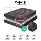 Giselle Bedding Bamboo Charcoal Filling Pillowtop Topper 1000GSM 5cm Thick Pillowtop Pad for Back Pain Relief Washable with 45cm Deep Pocket Single