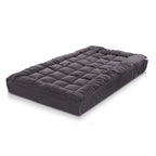 Giselle Bedding Bamboo Charcoal Filling Pillowtop Topper 1000GSM 5cm Thick Pillowtop Pad for Back Pain Relief Washable with 45cm Deep Pocket Single