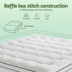 Giselle Bedding King Mattress Topper 5cm Coral Fleece