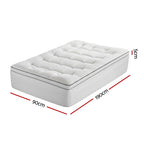 Giselle Bedding Single Mattress Topper 5cm Coral Fleece