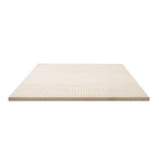 Giselle Bedding Latex Mattress Topper, 5cm Thick Cooling Bed Pad for Side Sleepers Pain Relief, 7 Zone Foldable Mat with Washable Cover for Guest Room Bedroom Double
