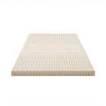 Giselle Bedding Latex Mattress Topper, 7.5cm Thick 7-Zone Pressure Relief Bed Pad with Washable Cover, Cooling Breathable Mat for Side Sleepers & Back Pain, Beige King Single