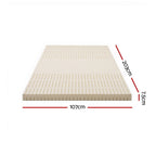 Giselle Bedding Latex Mattress Topper, 7.5cm Thick 7-Zone Pressure Relief Bed Pad with Washable Cover, Cooling Breathable Mat for Side Sleepers & Back Pain, Beige King Single