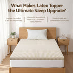 Giselle Bedding Latex Mattress Topper, 7.5cm Thick 7-Zone Pressure Relief Bed Pad with Washable Cover, Cooling Breathable Mat for Side Sleepers & Back Pain, Beige King Single