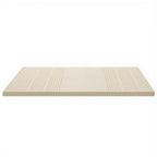 Giselle Bedding Latex Mattress Topper, 7.5cm Thick 7-Zone Pressure Relief Bed Pad with Washable Cover, Cooling Breathable Mat for Side Sleepers & Back Pain, Beige King Single